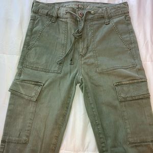 American eagle olive cargo style super stretch high rise jegging womens 6 worn